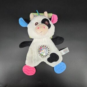 Spark Create Imagine Cow Snuggle Plush Baby Rattle Teether Toy 335468 NEW